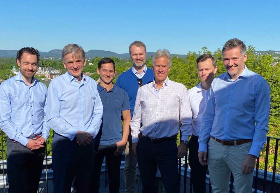 Blir partnere: Det skal være snakk om summer på flere hundre millioner kroner, når fondet til Simen Vier Simensen, tidligere McKinsey, kjøper seg inn i Nova Consulting Group. Fra venstre: Morten Urdal Bakke (Explore), Simen Vier Simonsen (Explore), Thomas Leela, Geir Andås, Tor Malmo (styreleder), Geir Hove og Inge Halvorsen, som alle er gründere i selskapet.