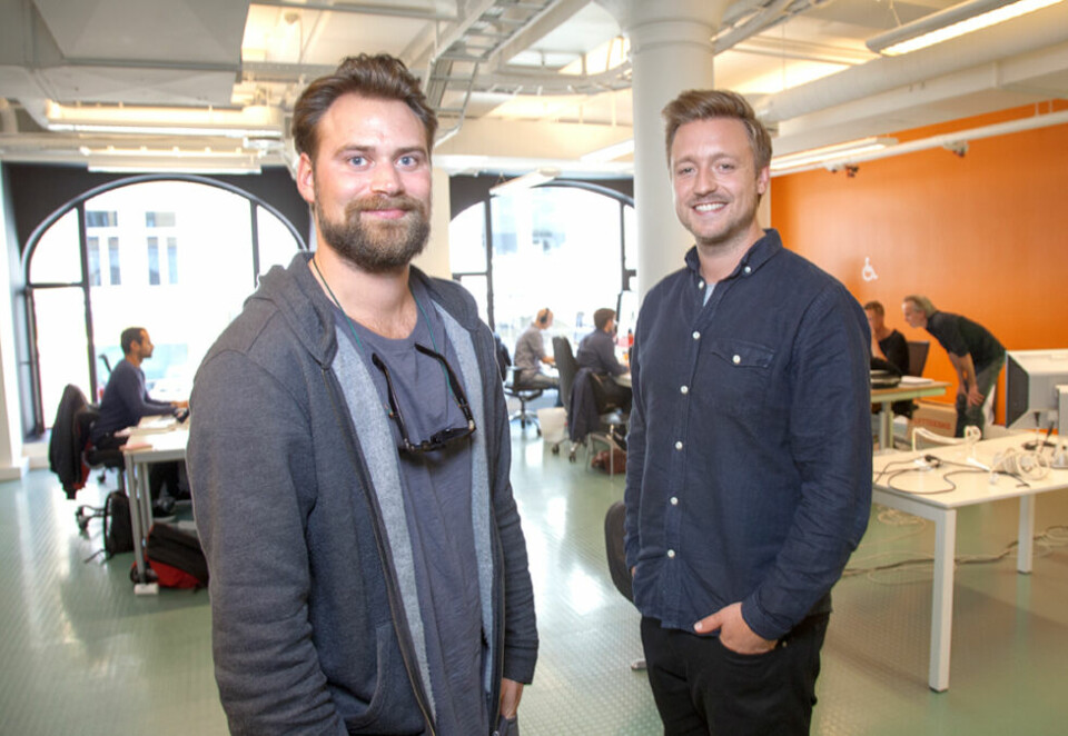 På plass hos Try: Eirik Sørensen og Finn Knudsen regnes som et av de dyktigste kreative teamene i reklamebransjen. Foto: Eivor Eriksen.