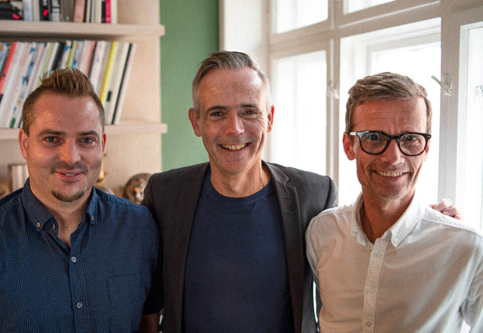 Nye i Ernö: Ernö har knyttet til seg to nøkkelpersoner innen strategisk rådgivning og digital utvikling. Her byråleder Stian Giskeødegård sammen med Lars Sæhli Karlsen og Marius Jensen.