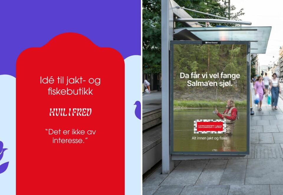 Ingen på kroken: Lakseeventyret Salma tok slutt i desember. Kone & Mann hadde sett seg ut følgende kampanje, men fikk ikke napp. Foto: Kone & Mann