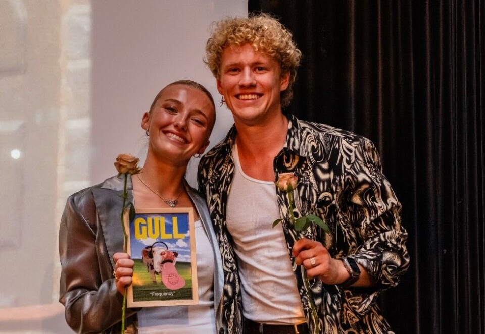Vant pris: Ingrid Gulaker Skoglund og Tage Hogness stakk av med årets gullkalv. Foto: Gloria Alexis N. o'Kemunto.