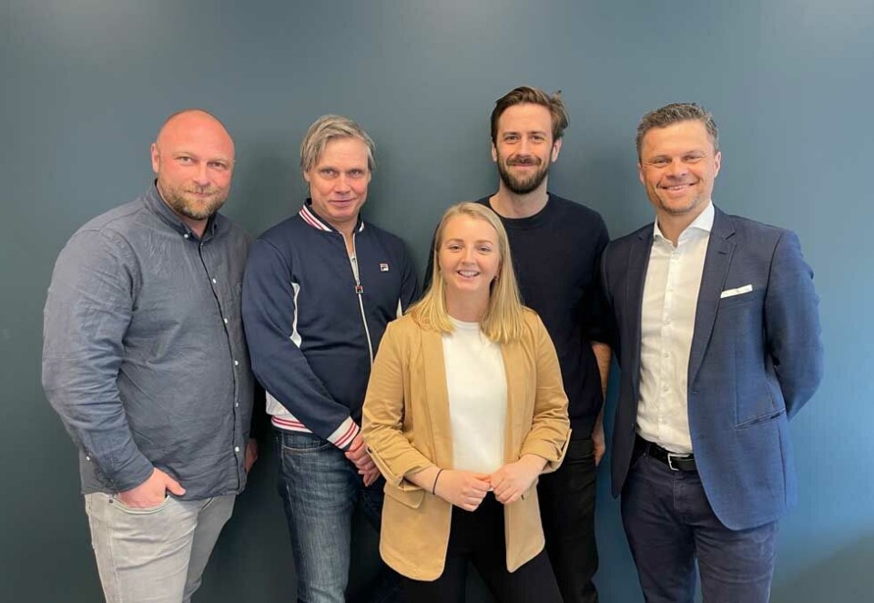 Nytt samarbeid: Norstat og Testflow starter nytt samarbeid som åpner opp for helt nye muligheter innen brukertesting. Fra venstre: Hans Christensen, Paal Melby, Eva Emilie Skordal, Thomas Kjellberg og Per Olav Ramstad.