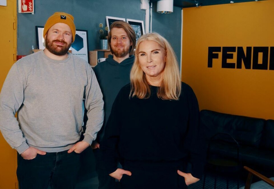 Satser på reklame: Fra venstre: Tom Marius Kittilsen, administrerende direktør og kreativ leder, Daniel Fahre, regissør og partner, og Emma Thorén, reklameprodusent. Foto: Fenomen