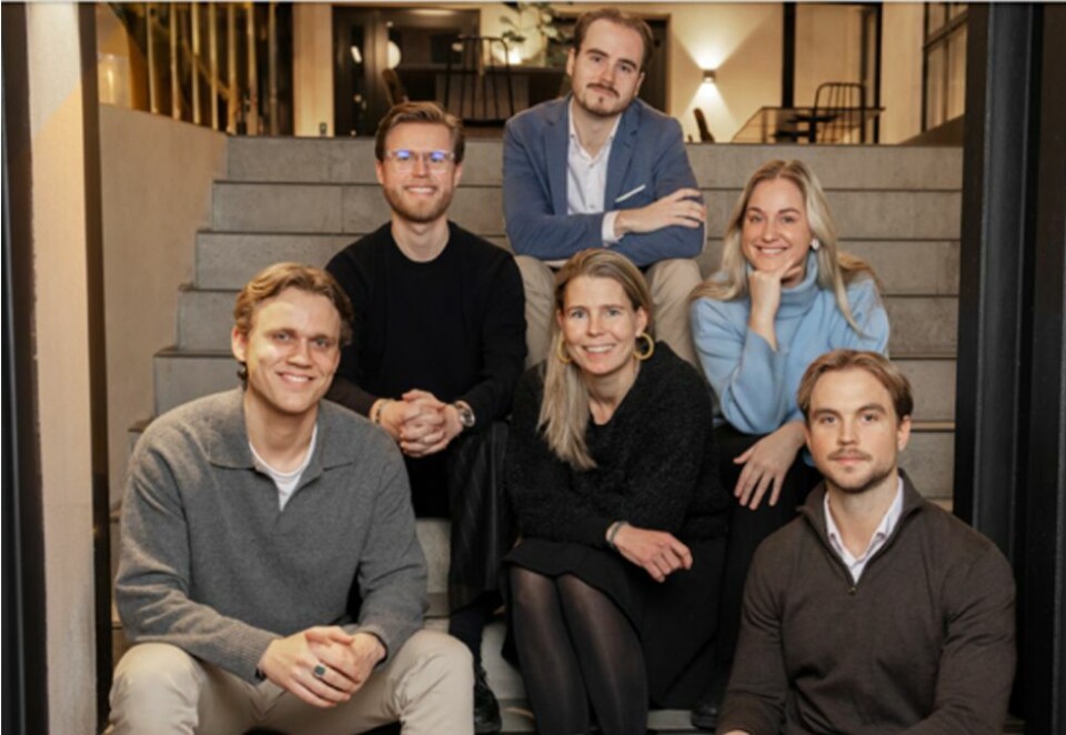 Fem nye: Fra venstre ser vi Hans Hytten, Oscar Semb, Henrik Bangfield, Camilla Halleraker, Kateryna Aksnes, Steffen Skårer. Foto: Thomas Haugersveen/Publicis