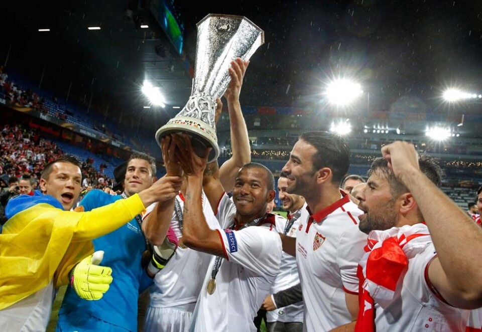 Rekordkamp: Sevilla slo Liverpool 3-1 i Europa League-finalen i går. På det meste var 518.000 seere innom kampen på Max. Foto: Reuters / Ruben Sprich