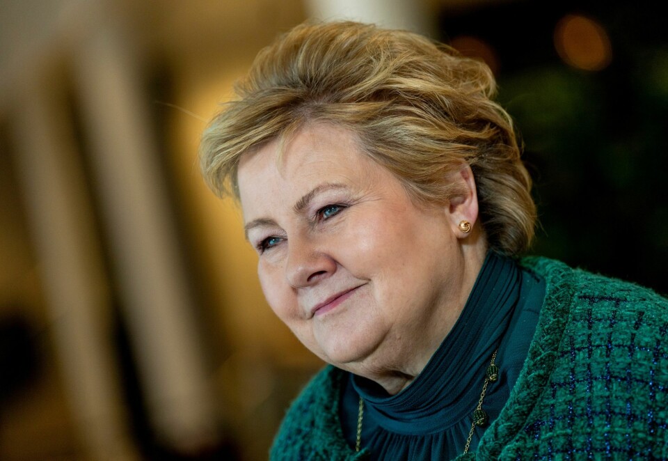 Starter valgkampen: Torsdag holder Høyre-leder Erna Solberg sitt landsmøte på Gardermoen. Samme dagen starter partiet opp sin valgkamp med flere nye reklameaktiviteter og nytt slagord. Foto: NTB.