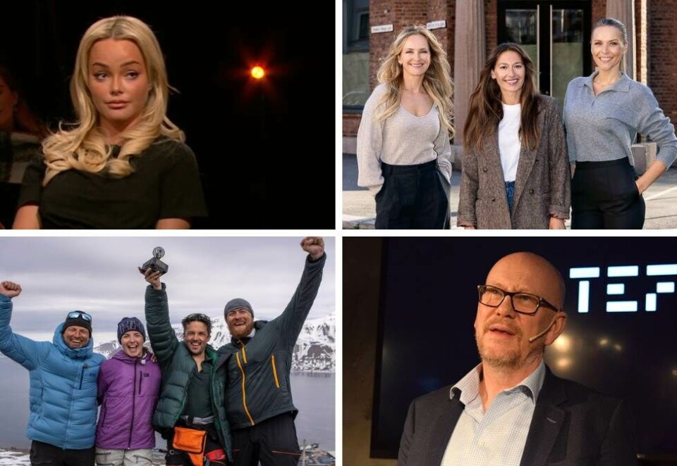 På lesertoppen: Sophie Elise, kjendistrioen bak Nomi Oslo, deltakerne i 71 grader nord og reklametopp Kjetil Try har vært blant gjengangerne i Kampanjes spalter i 2022. Foto: NRK, Nomi Oslo, Discovery og Kampanje.
