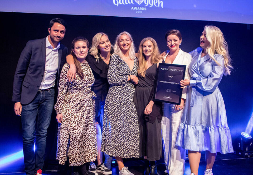 Splay One vant sølv i kategorien innholdsmarkedsføring under fjorårets Gulltaggen Awards. Foto: INMA.