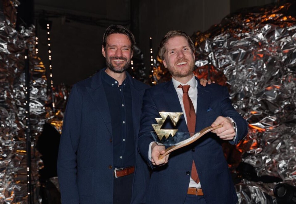 Kreativt team: Det var det kreative teamet i Morgenstern, Sebastian Prestø og Anders Muurman Holm, som står bak vinnerfilmen i årets Gullfisken-konkurranse. Foto: Kristine Elvemo.