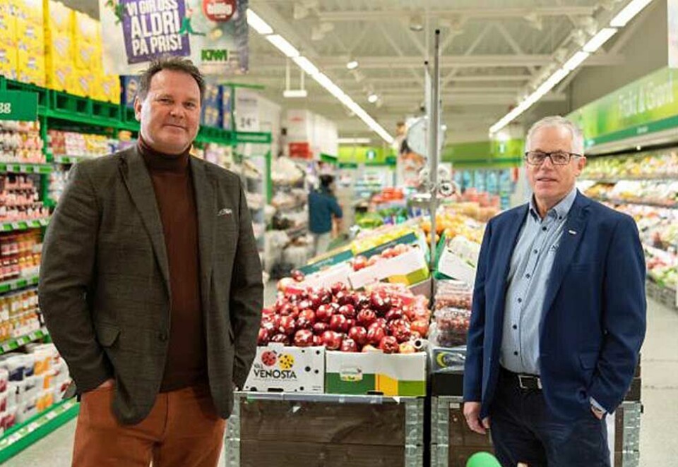 På samme lag: Markeds- og kommunikasjonssjef i Norway Cup, Trygve Nielsen, og administrerende direktør i Kiwi, Jan Paul Bjerkøy, skal de neste årene spille på samme lag på Ekebergsletta.