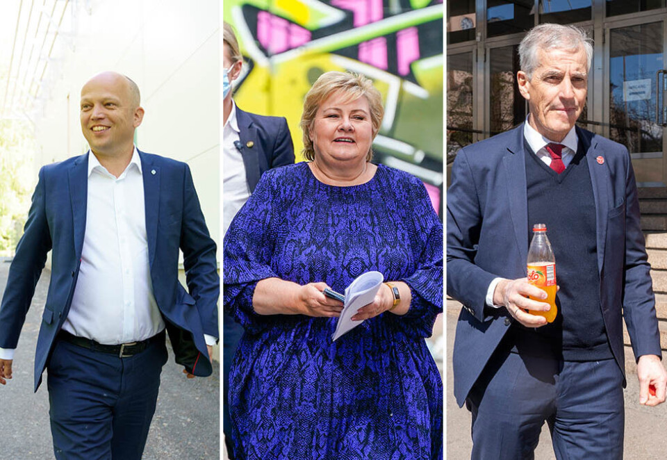 Lader opp til valgkampsommer: Det ser ikke ut til at verken Sp, Høyre eller Ap ønsker å ta seg sommerferie nå som det lades opp mot valgkampen høsten 2021. - Verdikampen tar aldri ferie, sier kommunikasjonssjef i Sp. Foto: NTB