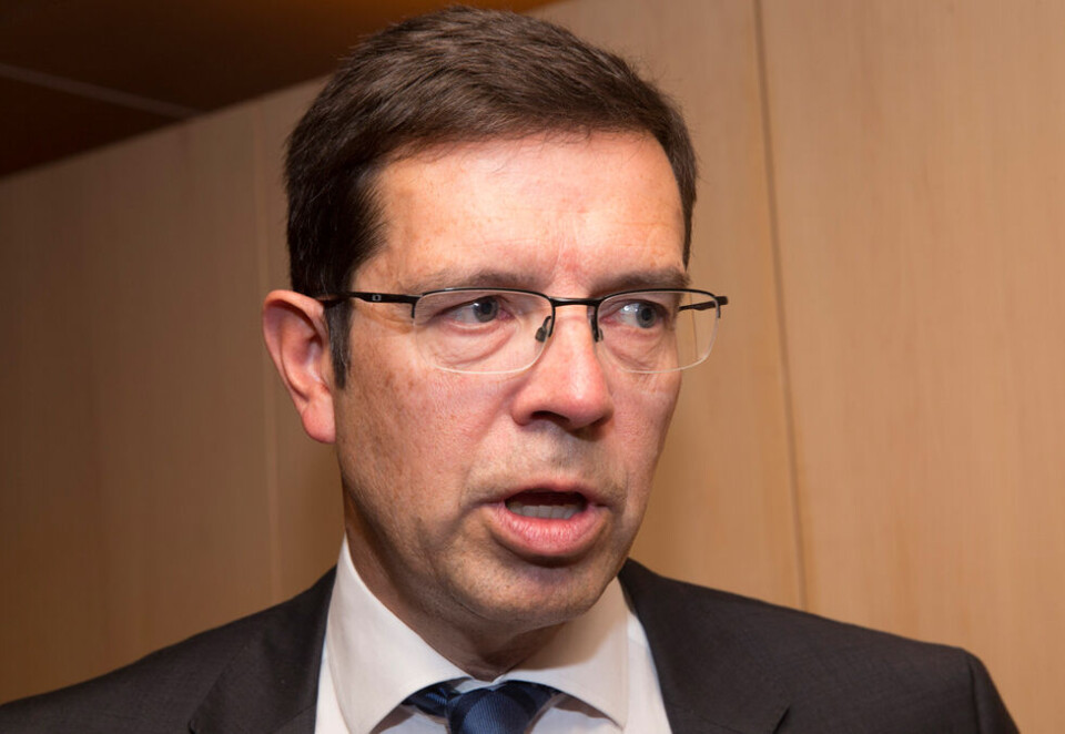 Forsvarer husstandsavgiften: - Det som har vært den viktigste årsaken til at jeg landet på «NRK-bidraget», er at det viderefører en god ordning, sier ekspertutvalgets leder, Tore Olaf Rimmereid. Forslaget om husstandsavgift får krass kritikk på Stortinget. Foto: Terje Bendiksby/ NTB Scanpix.