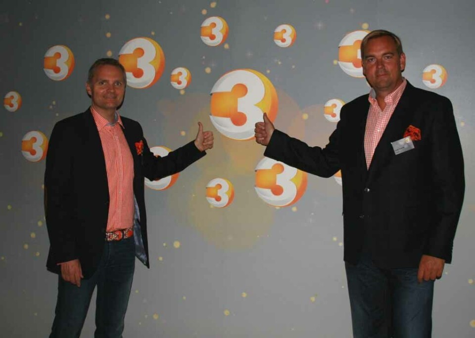 Ønsker velkommen: Salgsdirektør Eivind Ruud Johansen og TV3-sjef Lasse Kokvik ønsker den nye ansvarlige for TV3s kreative salgsavdeling velkommen.