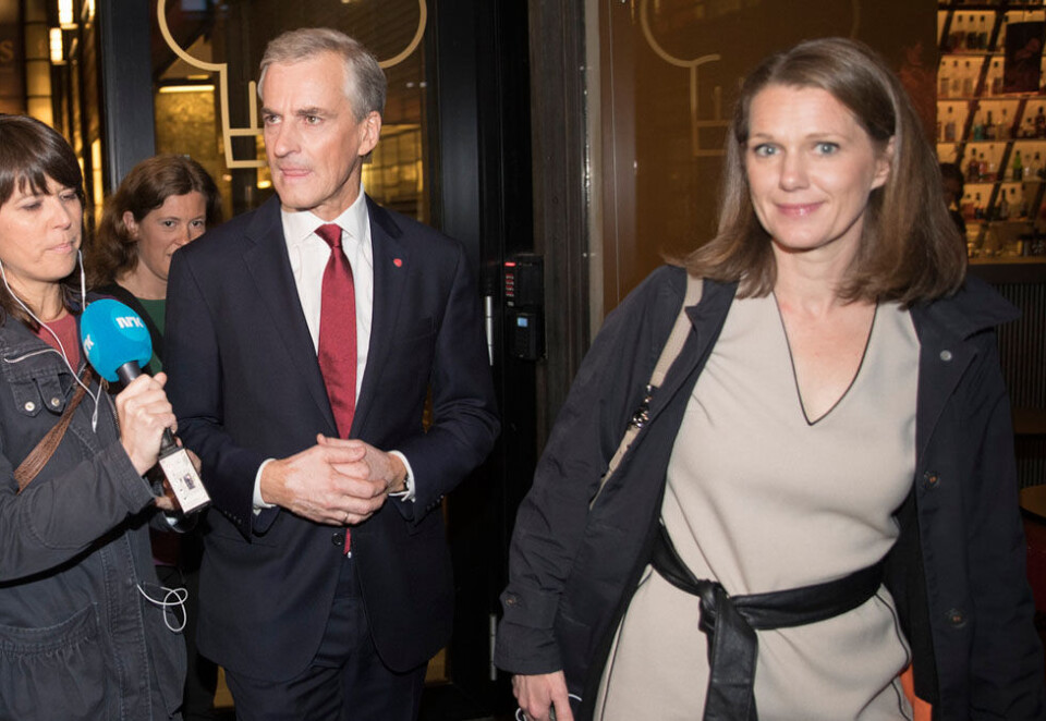 Ferdig i Ap: Camilla Ryste forlater Arbeiderpartiet og Jonas Gahr Støre. Foto: Vidar Ruud / NTB Scanpix.