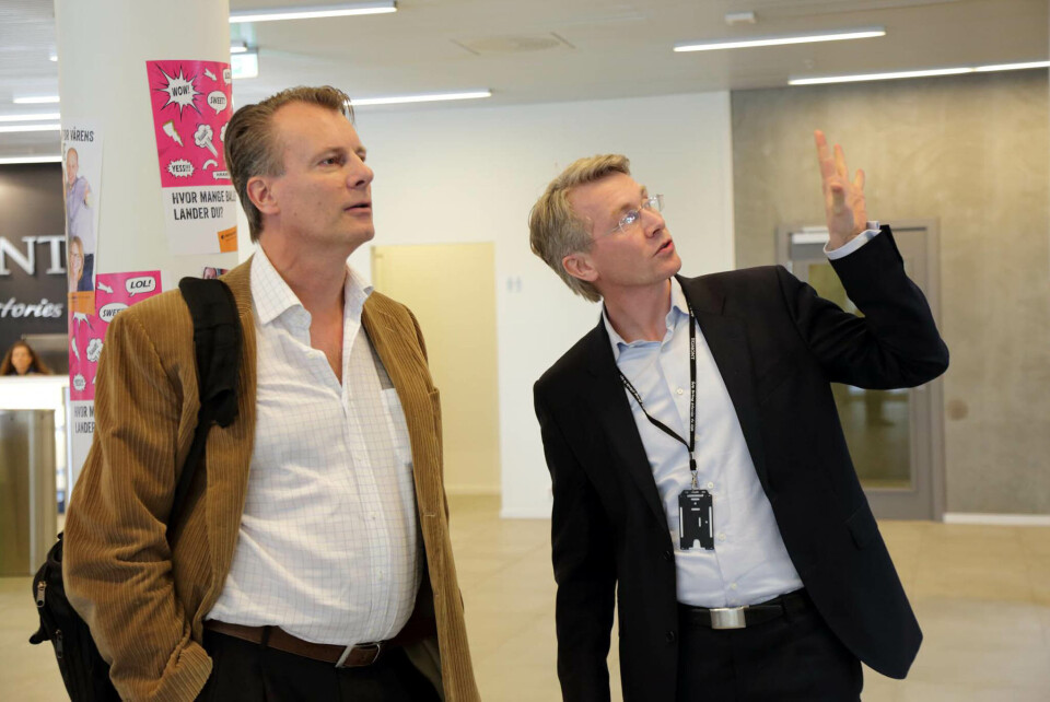 Øker overskuddet: Sist uke hadde ukebladdirektør Olav T. Sandnes besøk av en av Norges rikeste menn, Johan H. Andresen. I dag legger Sandnes frem tall som nok hadde fått godkjent av superinvestoren. Overskuddet øker med 25 millioner kroner. Foto: Bjørn Inge Karlsen HM Foto
