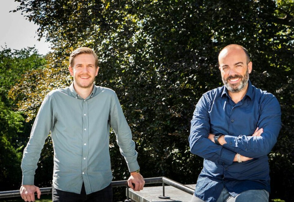 Slutter i The Well: Yngve Angelo (til venstre) kommer fra en stiling som markedssjef i The Well. Nå har funnet tilbake til OMD, hvor han ønskes velkommen av Joakim Sande. Foto: OMD