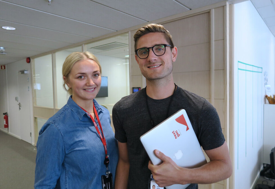 Klar med ny nyhetsapp: Journalist Vilde Mebust Erichsen og UX-designer Andreas Bøhler har den siste tiden jobbet med en ny nyhetsapp som skal gi en enkel oversikt og kunnskap om komplekse saker på superkort tid- - Slik vi ser det, er det ingen tjenester som hjelper «Ida» i dag, sier de to.
