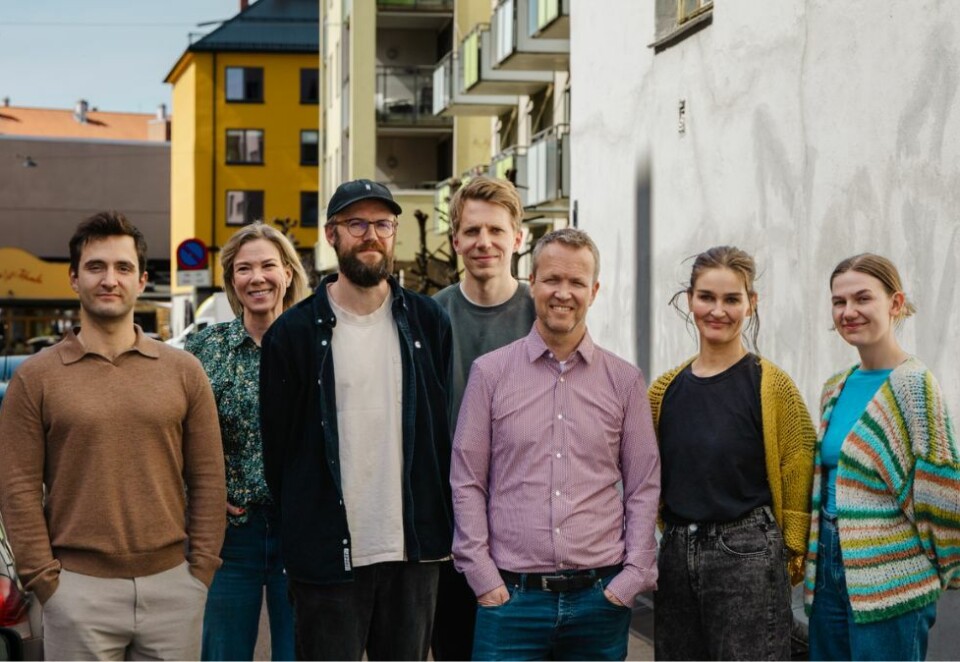 Nytt samarbeid: Fra venstre: Gjon Gjokai, Christina Langthon, Ulrik Solum Waagsether, Sindre Veseth Foss, Svein Larsen, Eli Marie Stavlund og Kaia Indiane Grinden Lilleseth. Foto: Av-og-til/Atyp