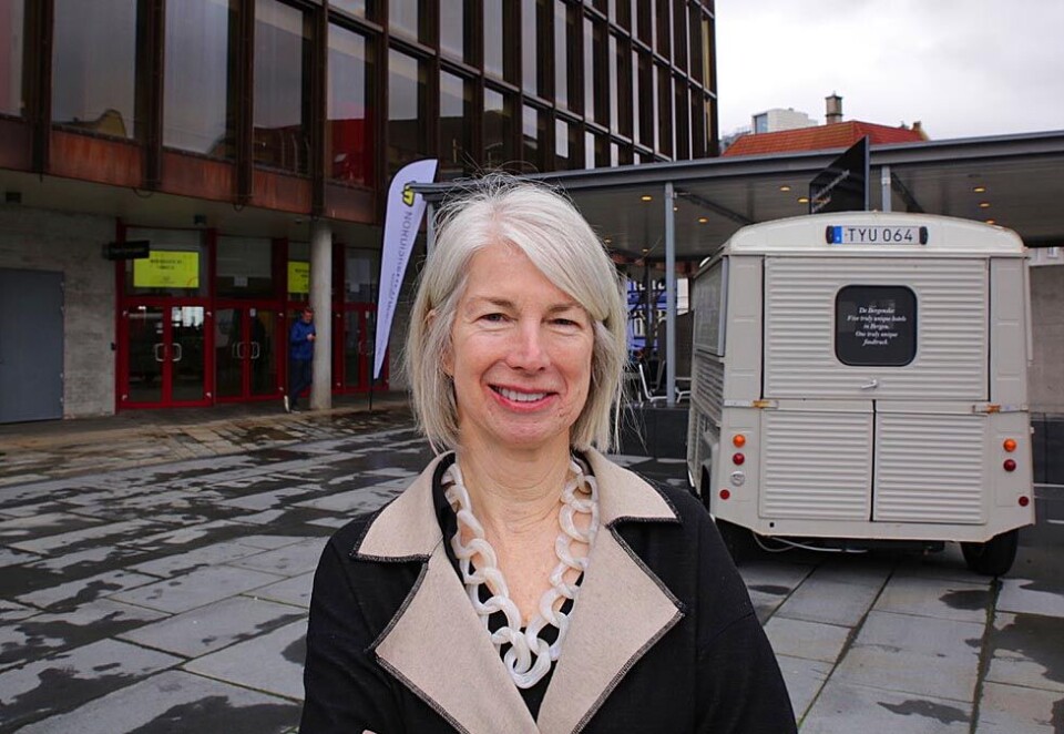 Vokser kraftig: New York Times-redaktøren Rebecca Corbett opplever rekordstort salg av digitale abonnement. - Leserne våre er fascinert av presidentskapet til Trump, sier hun. Foto: Ove Sjøstrøm.