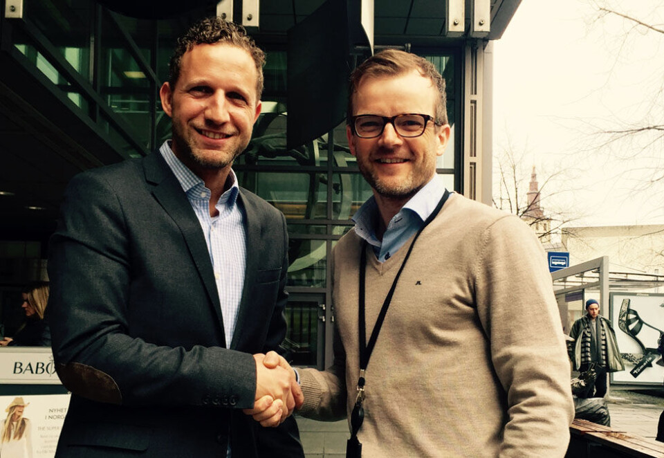Navnebrødre i kamp mot giganter: Anders Spilling (til høyre) har funnet sin nye programmatiske sjef, Anders Enger (til venstre) på mediebyråsiden.