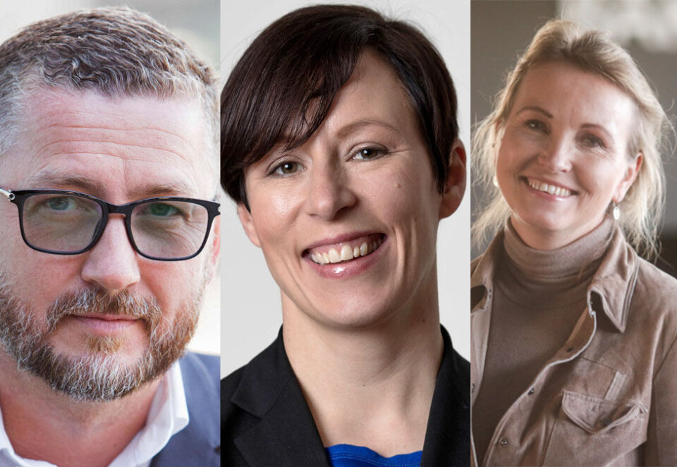 Klar for nytt teknologiår: Hans-Petter Nygård-Hansen, Ingeborg Volan og Anne Worsøe utgjør panelet som oppsummerer teknologiåret og gjør opp status på vei inn i et nytt år. - Kryptovaluta vil prege 2018 også, sier Anne Worsøe.