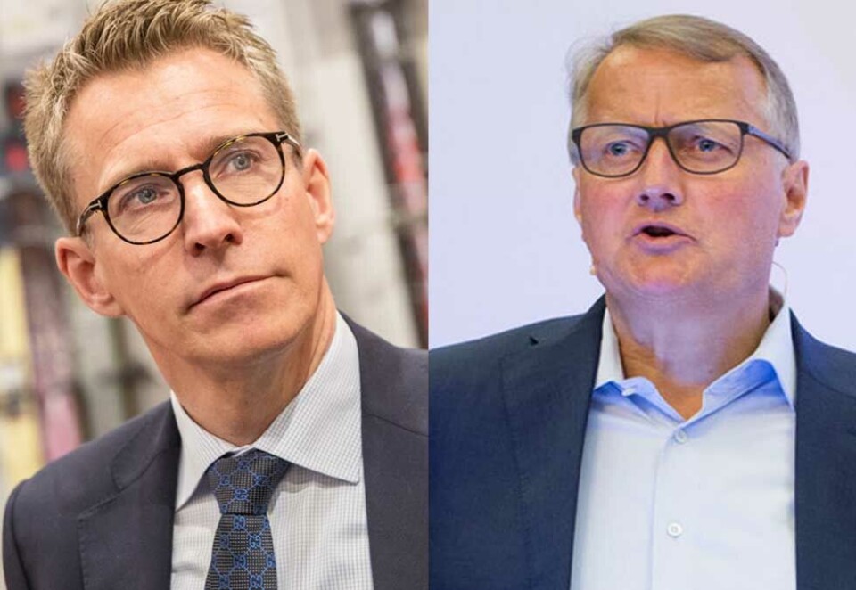 Kan gå inn i Schibsted-styret: Oppkjøpstopp Hugo Maurstad signaliserte i fjor at han sluttet i Altor etter 17 år, mens Rune Bjerke ga seg for en tid tilbake som konsernsjef i DNB. Nå kan de to havne i Schibsted-styret sammen. Foto: Scanpix.