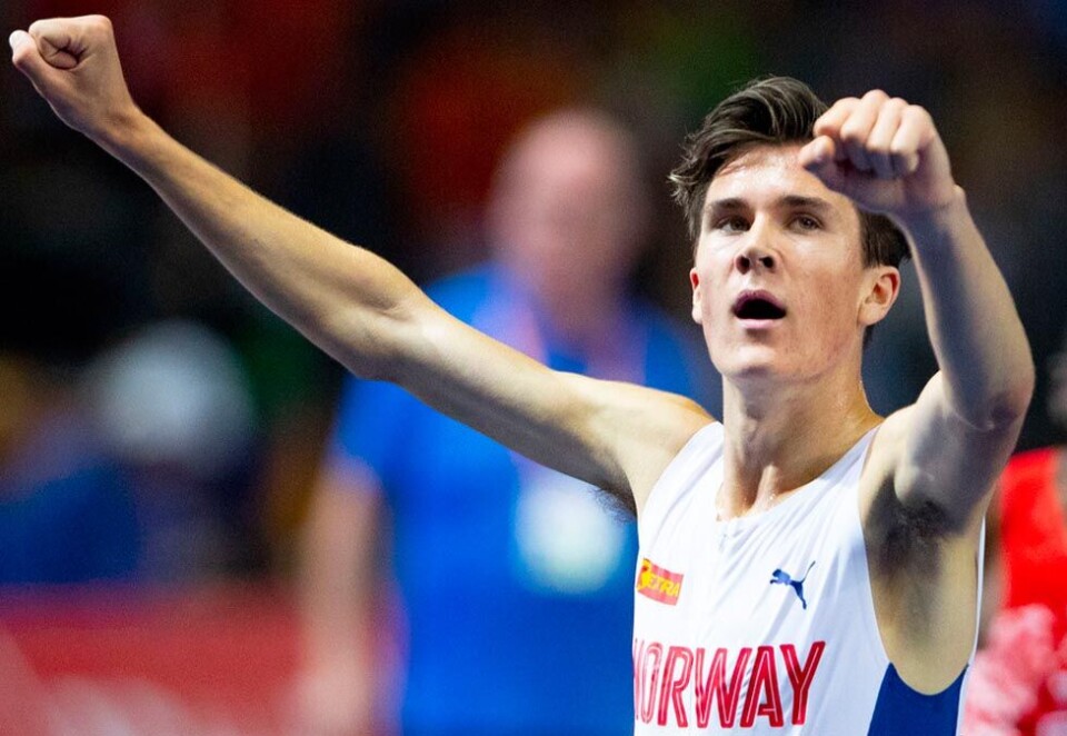 Øker markedsverdien: Etter gull både på 1500 meter og 5000 meter er den norske utøveren, Jakob Ingebrigtsen, på alles lepper. Det vil gi friidrettskometen økte inntekter i årene som kommer. Foto: Scanpix.