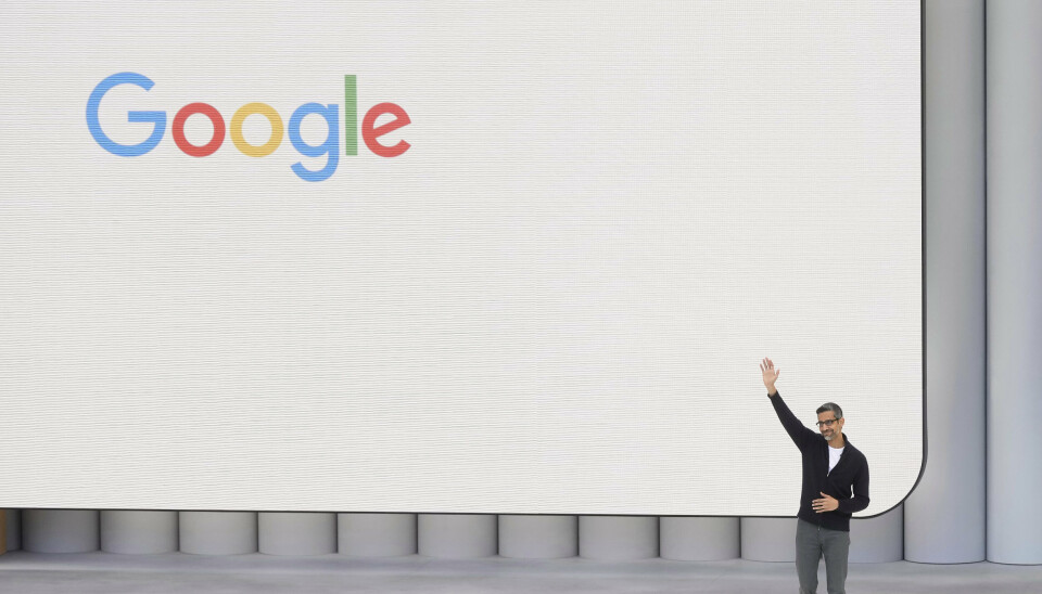 Peaket?: Alphabets direktør Sundar Pichai vinker til publikum etter å ha talt på et Google-arrangement i California i mai.