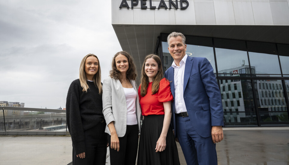 Helene F. Raunehaug, Anna Heumrønningen, Ingrid Hognaland og Ole Christian Apeland er selskapets ledergruppe. De er fornøyde med resultatene Apeland leverte i 2024.
