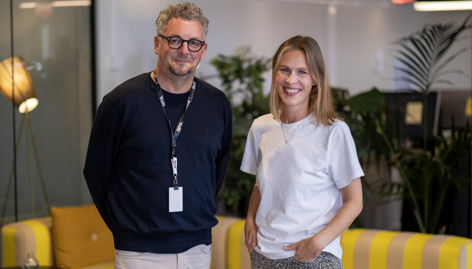 Anorak-sjef Pelle Josephson og ny prosjektleder Anja Sandberg Nordbø.