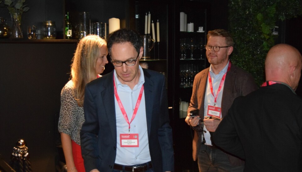 - En utfordring: Toppsjefen i RiksTV, Jérôme Franck-Sætervoll, var tilstede på Telekomkonferansen. Han mener utviklingen til blant annet Samsung er en utfordring.