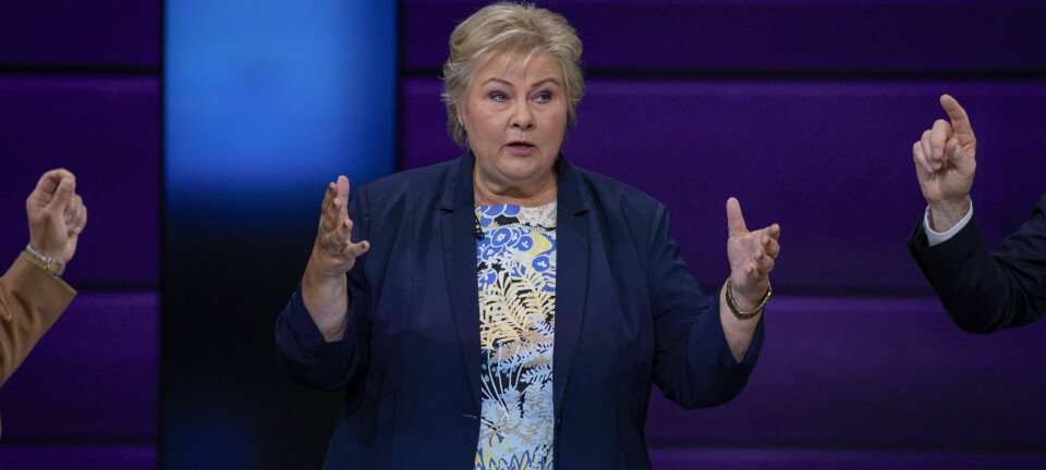 NRK får klikk-kritikk fra Erna Solberg for valgkampdekningen