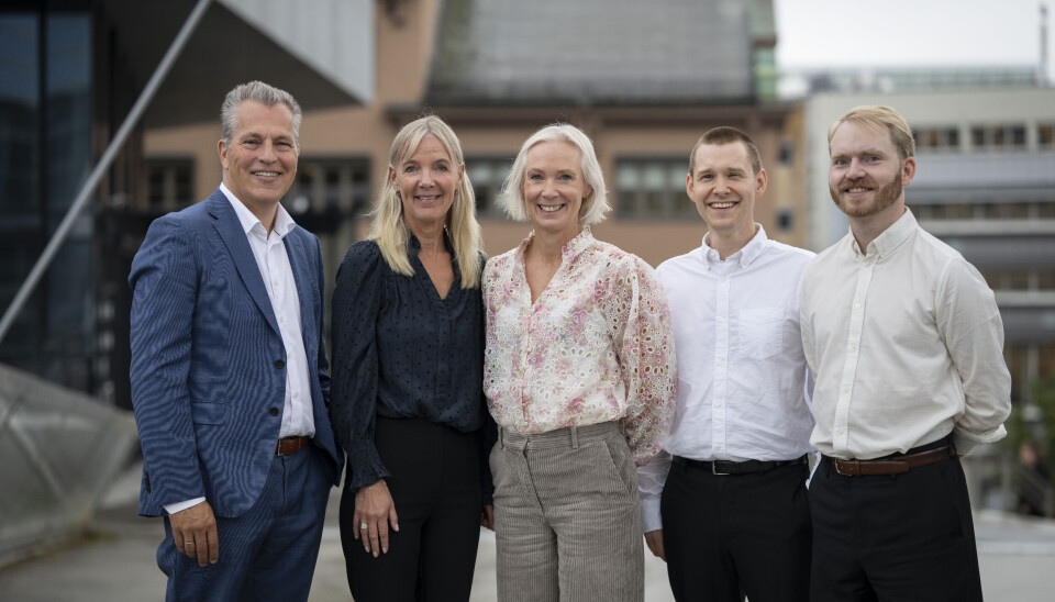 Ole Christian Apeland sammen med sine fire nye rådgivere Ulrica Risberg, Kari Flottorp Lingsom, Nicolay Woldsdal og Håkon Østmoe Brandsnes.